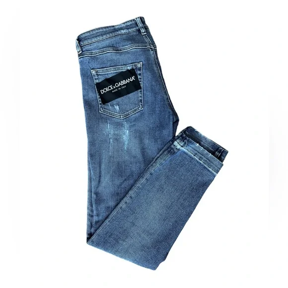 Mint ⭐️ Dolce&Gabbana Women’s Logo Mid-rise Jeans Sz 42/ 6US